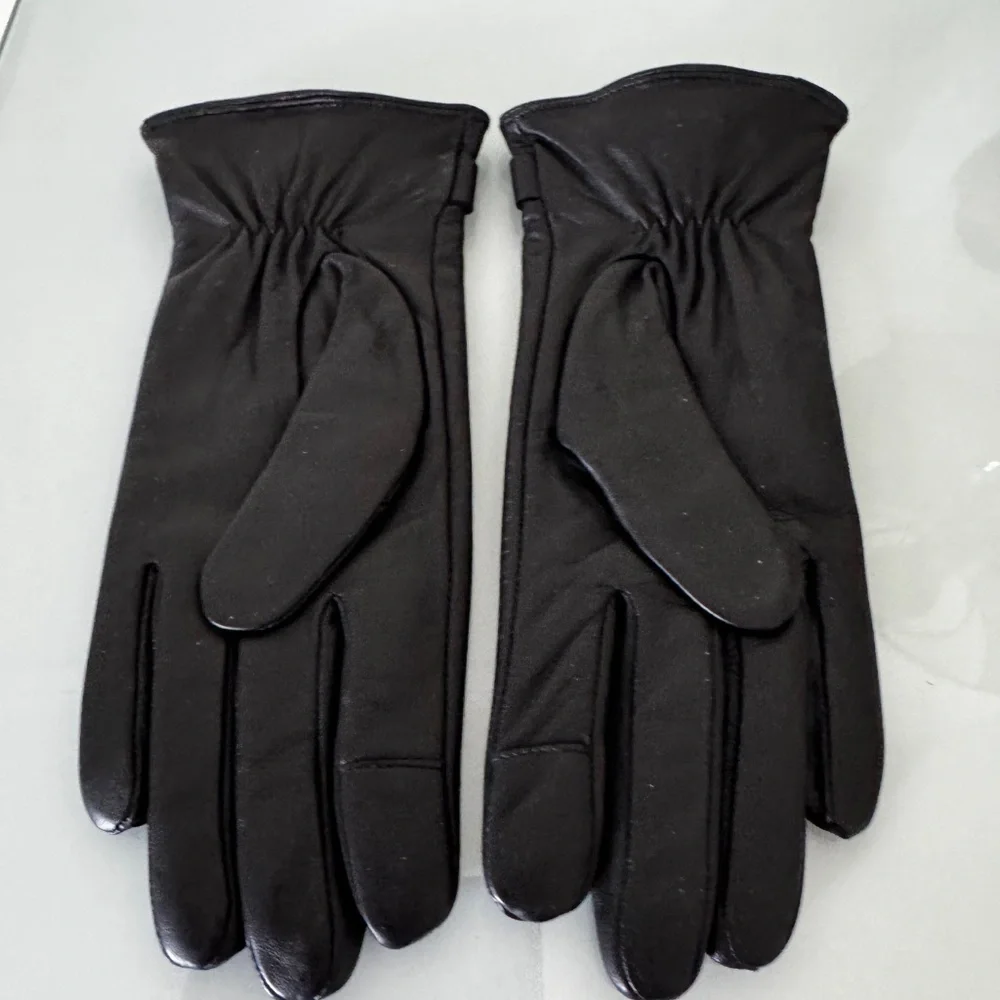 NWOT - Michael Kors Black Leather Gloves - Size Small - Picture 3 of 4